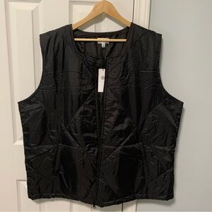 Socialite Black Quilted Jacket Vest NWT 2XL